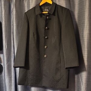 Emily Black Geometric Dress Jacket